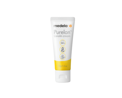 Two tubes of Medela Organic Nipple Cream, one 40g and one 7g.